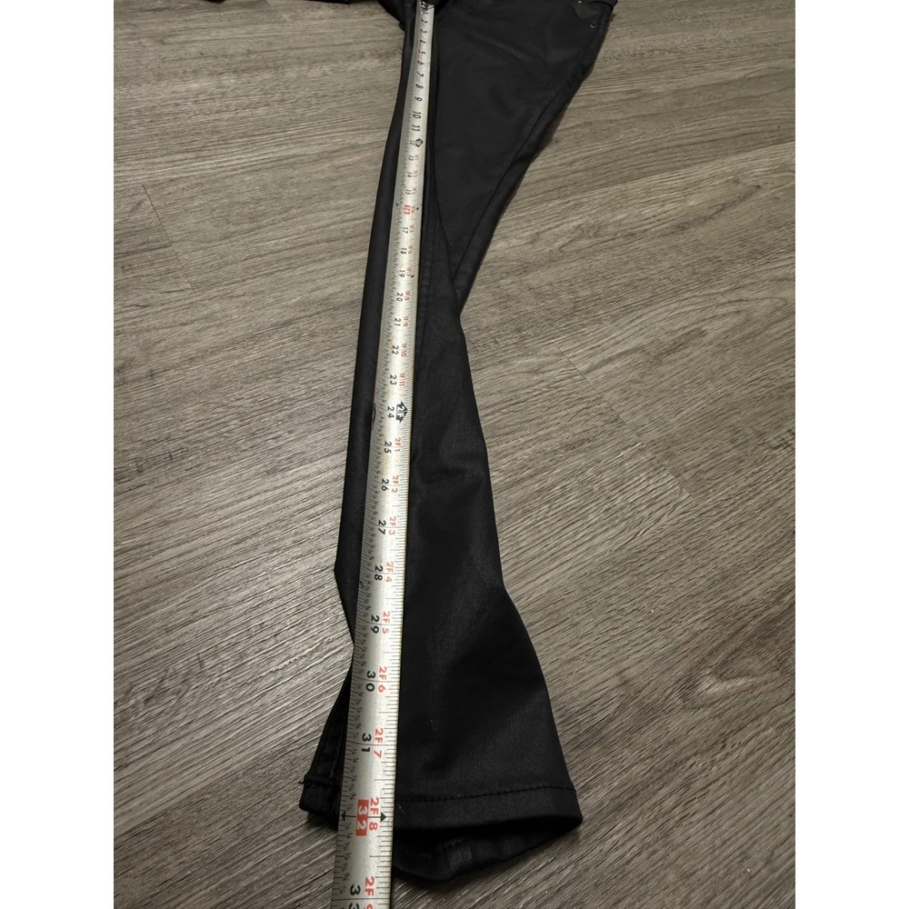 Abercrombie & Fitch 90s Slim Straight Ultra High Rise Coated Black Pants 27 TALL - Picture 8 of 12